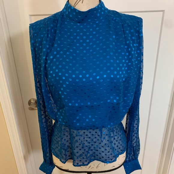❣️NWT❣️ House of Harlow 1960 Brendon Silk Blouse - Picture 2 of 8